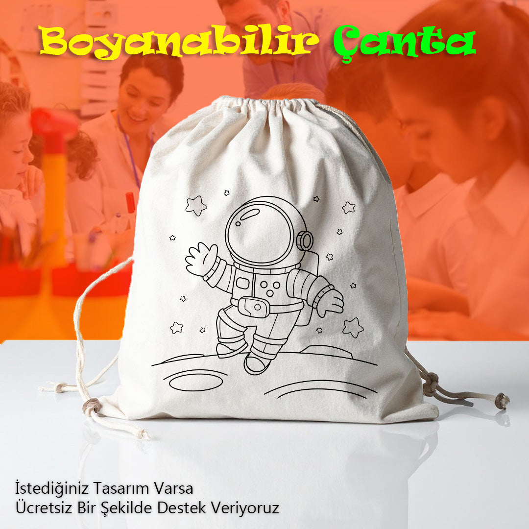 Boyanabilir Büzgülü Bez Çantalar