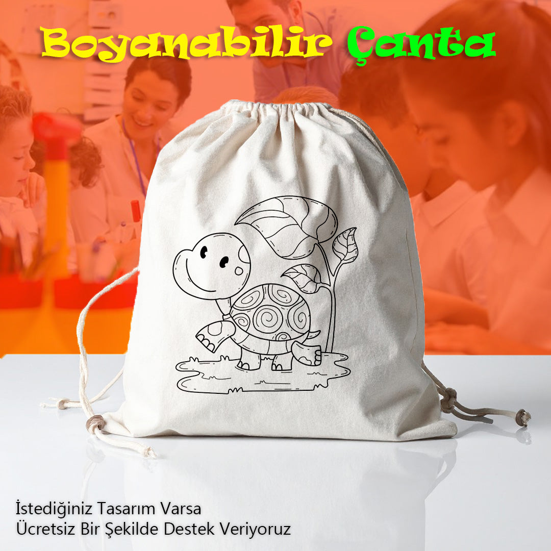 Boyanabilir Büzgülü Bez Çantalar