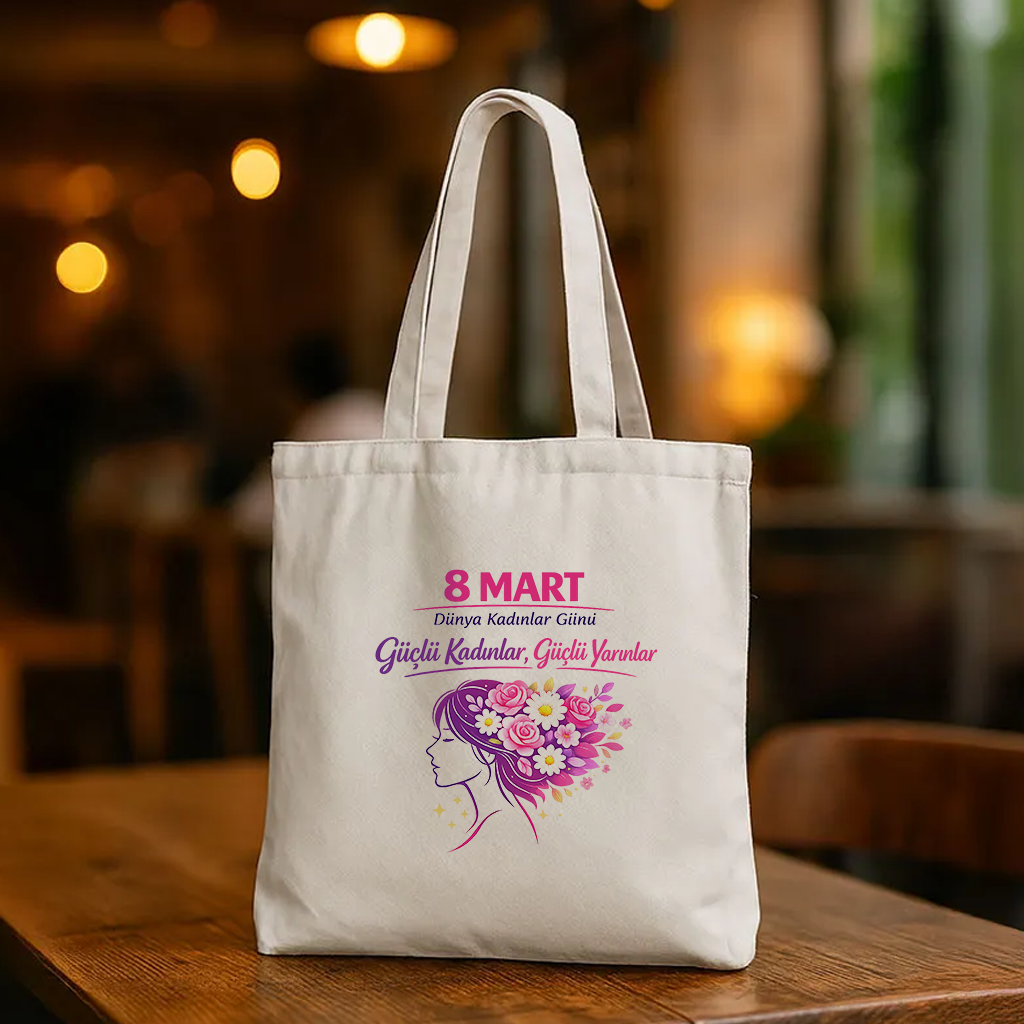8 Mart Kadınlar Günü Özel Baskılı Bez Çanta 35x40 cm | No:1