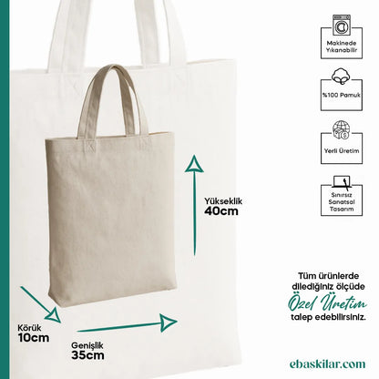 Alt Körüklü Kanvas Çanta