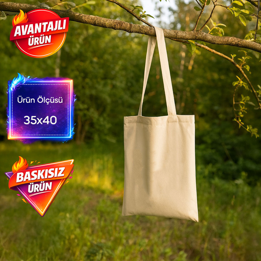 Baskısız Kanvas Çanta | 35x40 cm