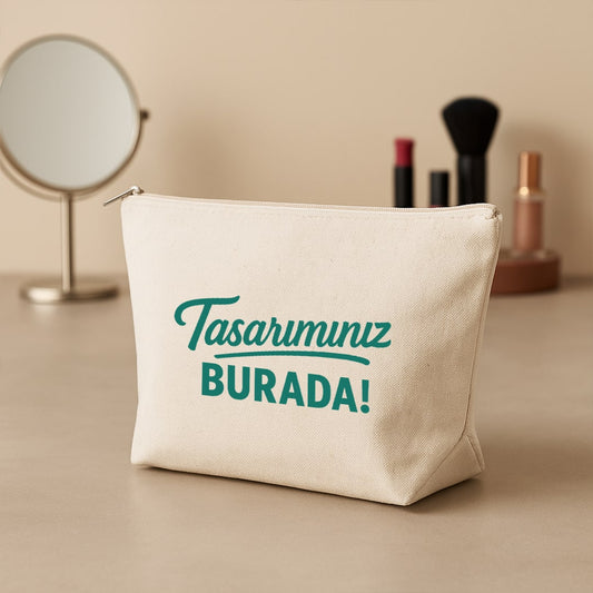 Kanvas Makyaj Çantası