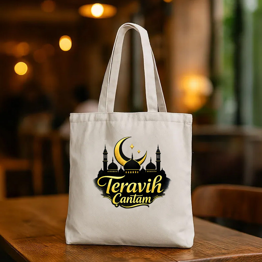 Teravih Çantam 35x40 cm | Baskılı Bez Çanta No:5