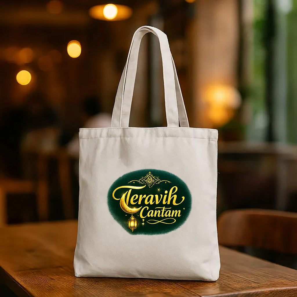 Teravih Çantam 35x40 cm | Baskılı Bez Çanta No:4