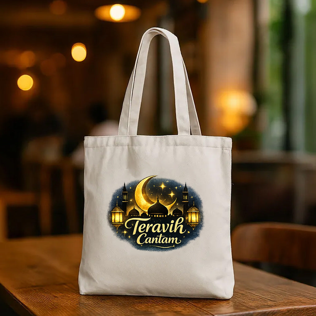 Teravih Çantam 35x40 cm | Baskılı Bez Çanta No:7