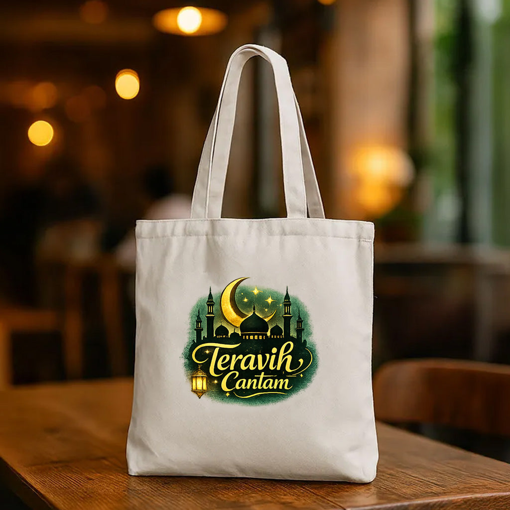 Teravih Çantam 35x40 cm | Baskılı Bez Çanta No:3