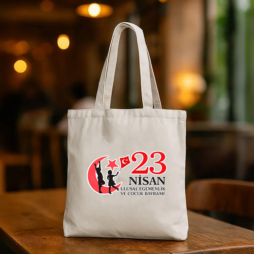 23 Nisan Ulusal Egemenlik ve Çocuk Bayramı Bez Çanta 35x40 cm | No:4